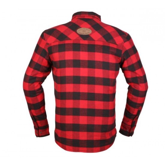 Modeka Flannel Shirt Nooner Rot/Schwarz Xxl