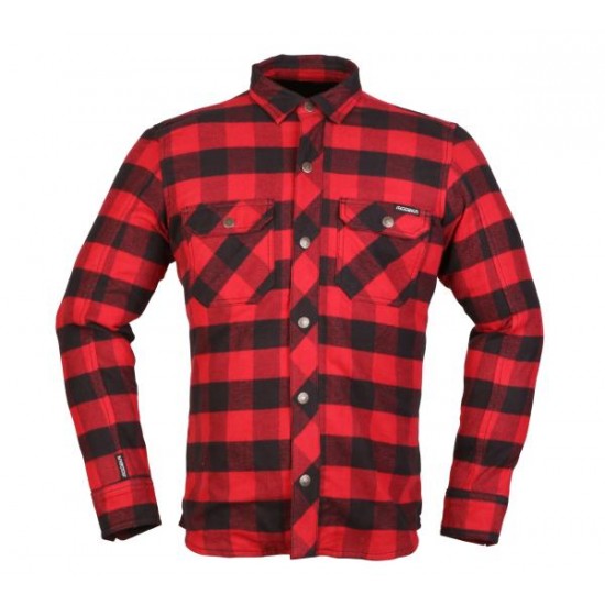 Modeka Flannel Shirt Nooner Rot/Schwarz 5Xl