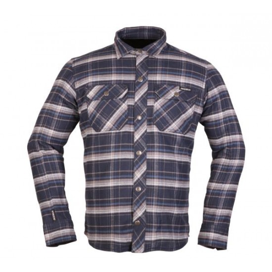 Modeka Flannel Shirt Nooner Grau/Schwarz Xl