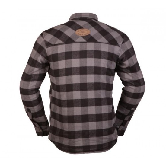 Modeka Flannel Shirt Nooner Grau/Schwarz 4Xl