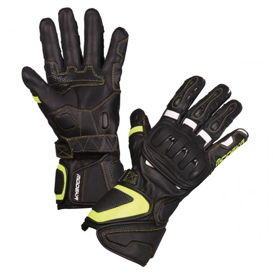 Modeka Glove Daren Black/White/Fluoyellow 7