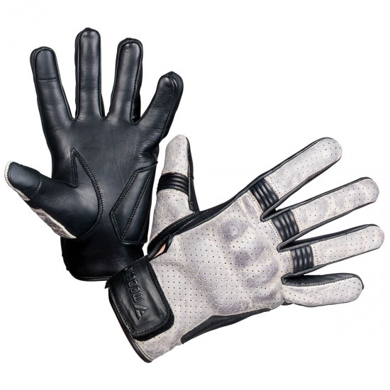 Modeka Glove Hot Two Hellgrau/Schwarz 8