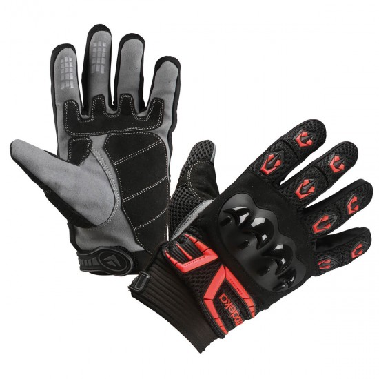 Modeka Glove Mx Top Schwarz/Rot 9