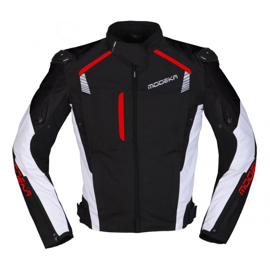 Modeka Jacket Lineos Black/White/Red Xl