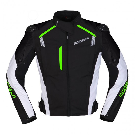 Modeka Jacket Lineos Black/White/Green Xl