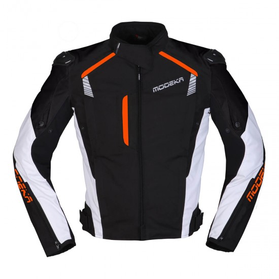 Modeka Jacket Lineos Schwarz/Weiß/Orange 3Xl