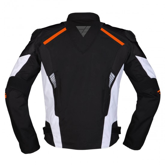 Modeka Jacket Lineos Schwarz/Weiß/Orange Xxl