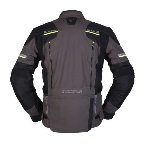 Modeka Jacket Taran Black/D.Grey/Yellow 5Xl