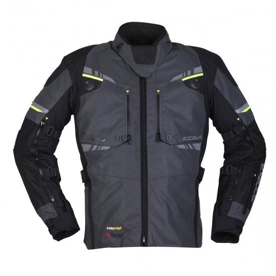 Modeka Jacket Taran Flash Schwarz/Dkl.Grau/Gelb L