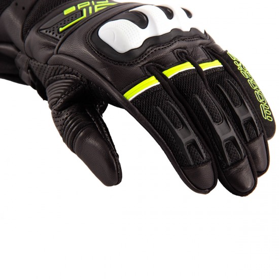 Modeka Glove Air Ride Black/White/Fluoyellow 7