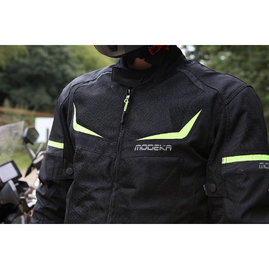 Modeka Jacket Yannik Air Black/Yellow L