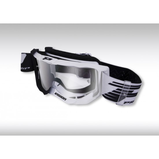 Pro Grip 3300 Motorradbrille Goggles 3300 Blk/Wh Clear Pz3300-126
