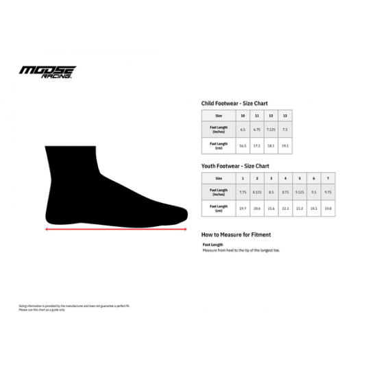 Moose Racing M1.3™ Kinderstiefel Boot S18Y M1.3 Bk/Or 3 3411-0439