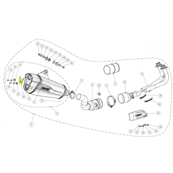 Akrapovic Schalldämpferhalterung Bracket P-X189