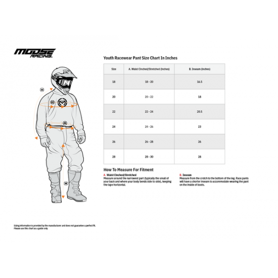 Moose Racing Youth Agroid Pants Pant Youth Agroid Wh 18 2903-2097