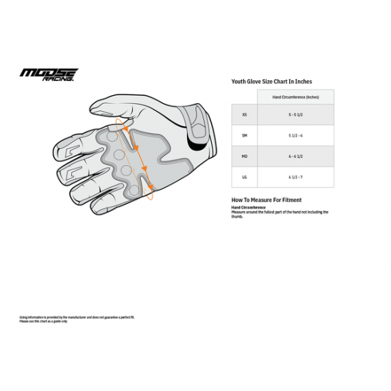 Moose Racing Youth Mx1™ Gloves Glove Youth Mx1 Bk/Wh Xs 3332-1717