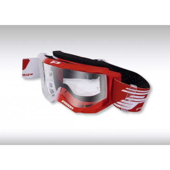 Pro Grip 3300 Motorradbrille Goggles 3300 Wh/Red Clear Pz3300-127