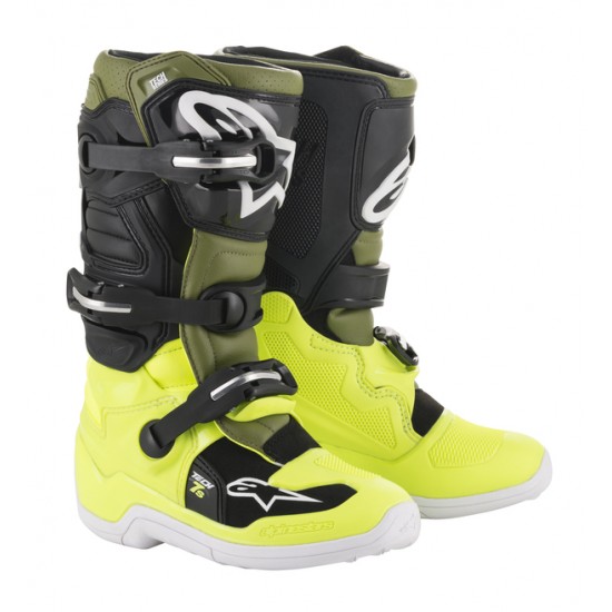 Alpinestars Youth Tech 7S Mx Boots Tech7S Dgy/Lgy Fl/Rd 3