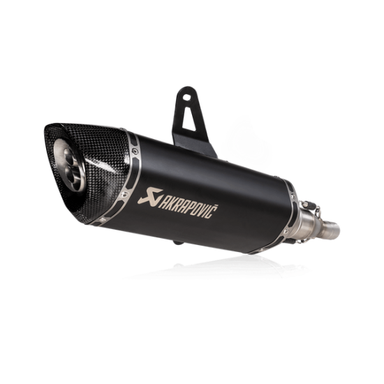 Akrapovic Slip-On Line Muffler Scooter Muffler Ss/Cf Blk Ital S-It125So1-Hrtbl