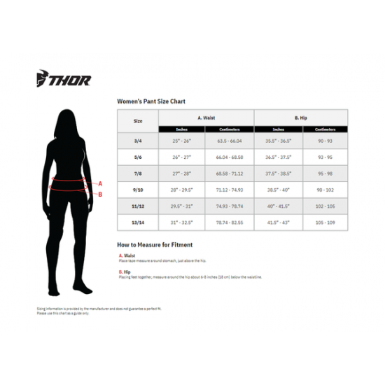 Thor Damen Sector Hose Pnt Wmn Sct Min B/P 11/12 2902-0310