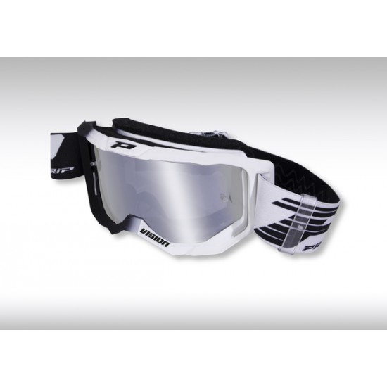 Pro Grip 3300 Motorradbrille Goggles 3300 Bk/Wh Mirror Pz3300Fl-126