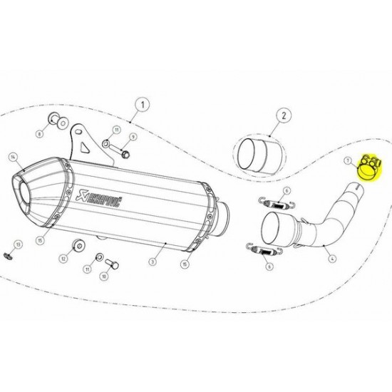 Akrapovic Ersatz-Schalldämpferhalterung Clamp Muffler X-City 250 P-R51