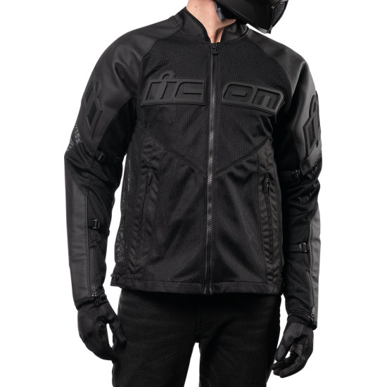 Icon Mesh Af™ Leather Jacket Jkt Mesh Af Lthr Ce Bk Sm