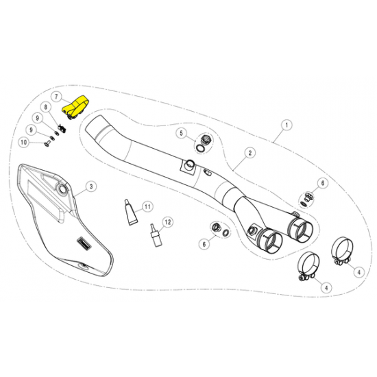 Akrapovic Ersatz-Schalldämpferhalterung Clamp Ss P-R186