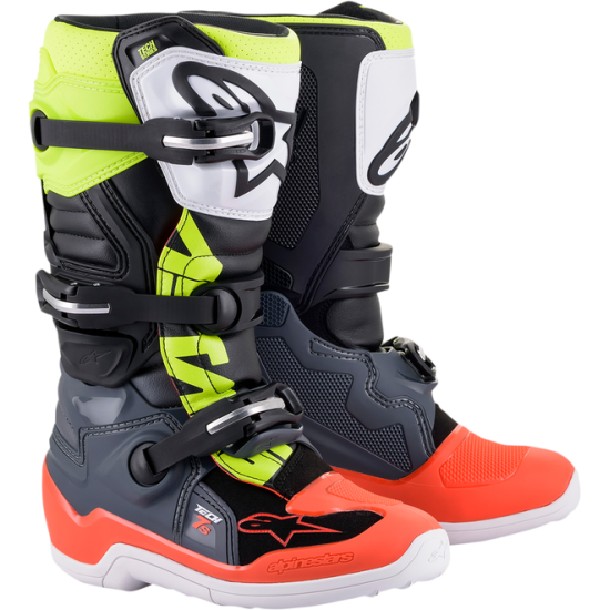 Alpinestars Youth Tech 7S Boots Tech7S Gy/Rd/Yl 2