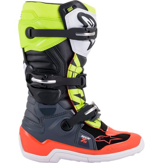 Alpinestars Youth Tech 7S Boots Tech7S Gy/Rd/Yl 5