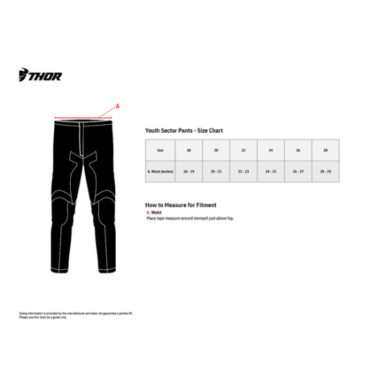 Thor Youth Sector Gnar Pants Pnt Yt Sctr Gnar Bk/Wh 18 2903-2213