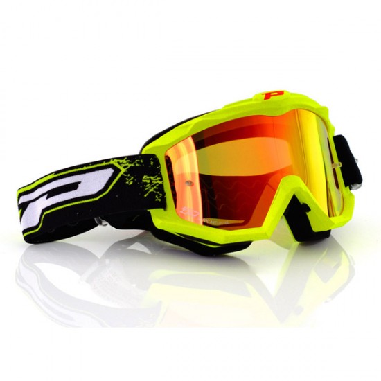 Pro Grip 3204 Motorradbrille Goggle 3200 Mirror Rd Matt Bk Pz3204Ro