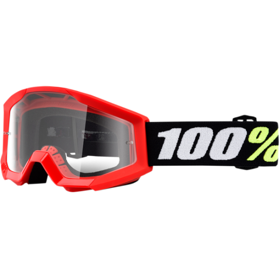 100% Strata Mini Goggles GOGGLE STRAT MINI RD/CL