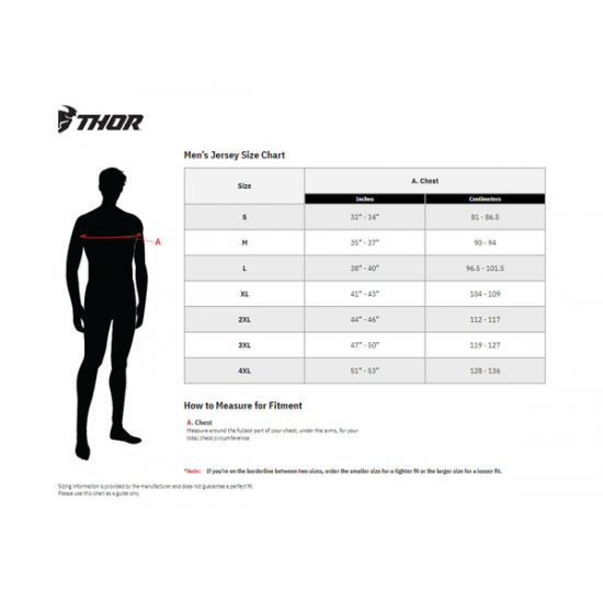 Thor Differ Slice Jersey Jrsy Diffr Slice Wh/Rd 2X 2910-7137