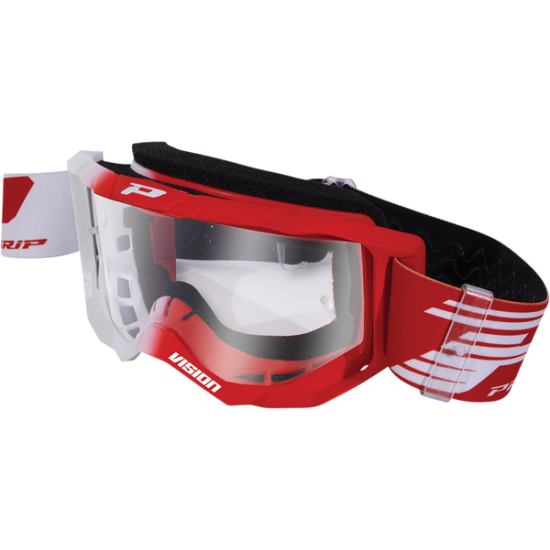 Pro Grip 3300 Motorradbrille Goggles 3300 Wh/Red Clear Pz3300-127