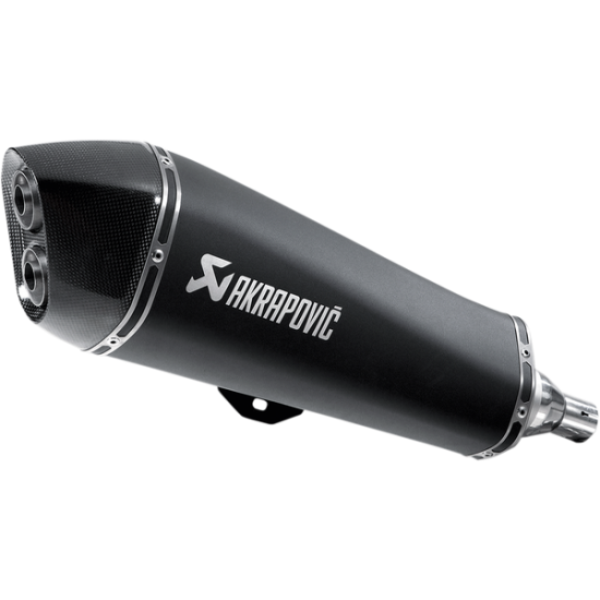 Akrapovic Stainless Steel Slip-On Line Scooter Muffler Muffler Ss Blk Pia Mp3 S-Pi4So3-Hrssbl