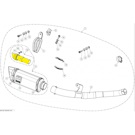 Akrapovic Noise Damper Noise Insert V-Tuv251