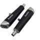 Akrapovic Titanium Slip-On Line Muffler Mufflers Ti Bk Spd Twin S-T12So2-Hcqtbl