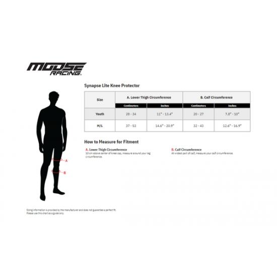 Moose Racing Youth Synapse Lite Knee Protectors Kneegurd Yth Ynaps Lt Bk 2704-0493