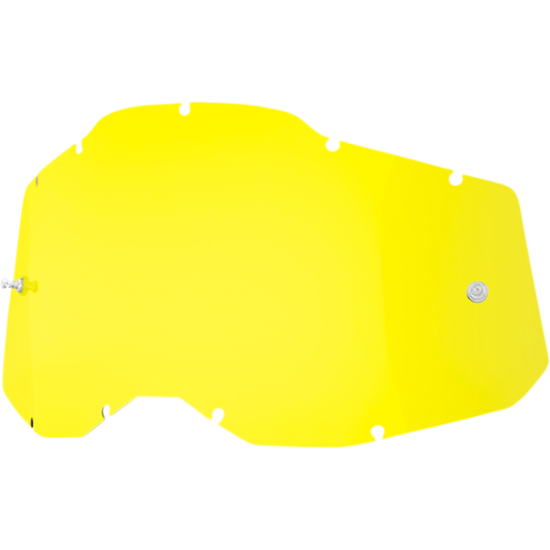 100% Accuri 2/Racecraft 2/Strata 2 Goggle Lens LENS RC2/AC2/ST2 YELLOW