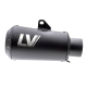 LV-10 Full Black Slip-On Muffler MUFFLER LV10 BK LEONCINO